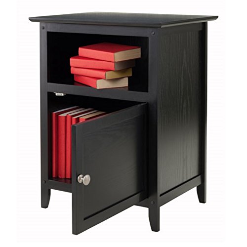 Ergode Claire Curved Nightstand - White | Versatile Bedroom Accent Table | Pull-Out Drawer & Bottom Shelf | (20115-VV)